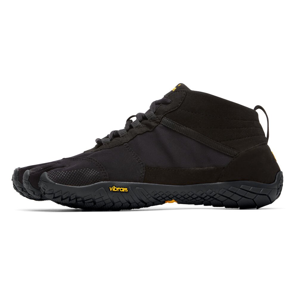 Vibram Five Fingers Mens V-Trek - Barefoot Shoes Black - IGH978650